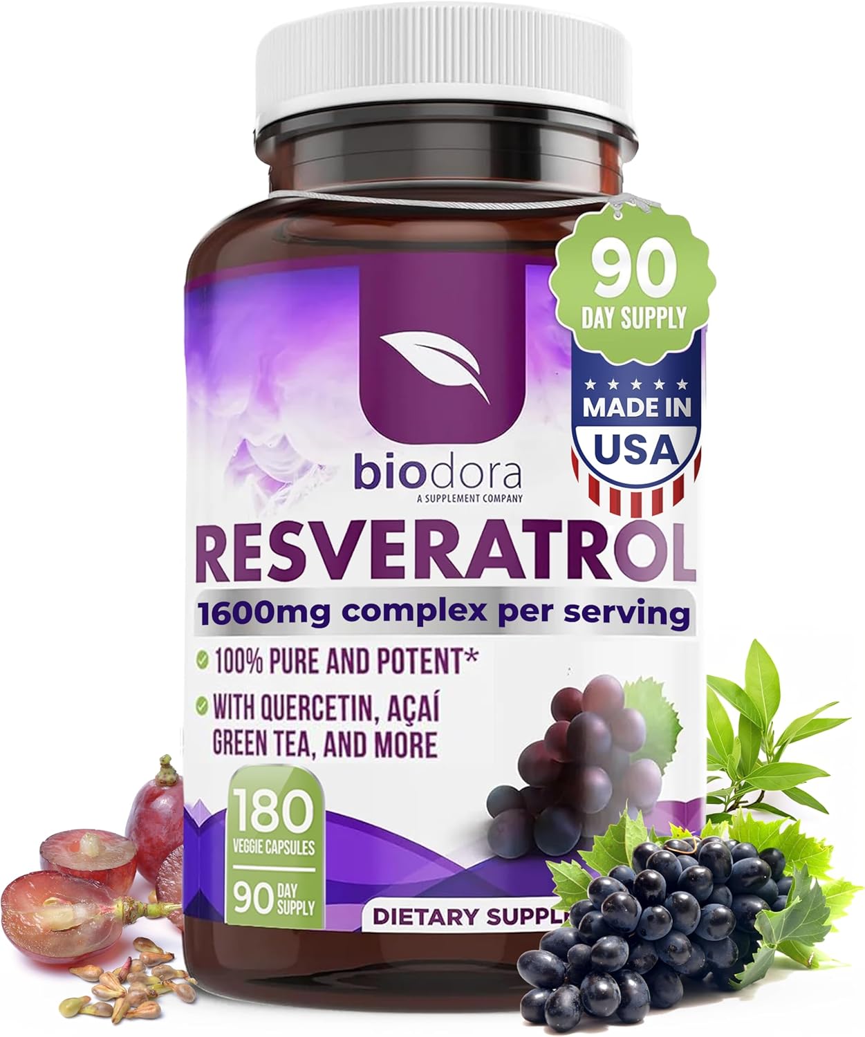 Biodora Resveratrol 1600mg Complex