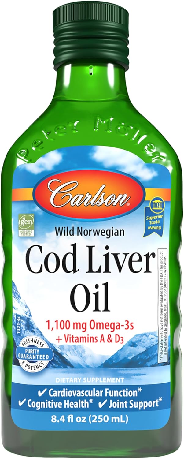 Carlson Cod Liver Oil 1100mg Omega-3